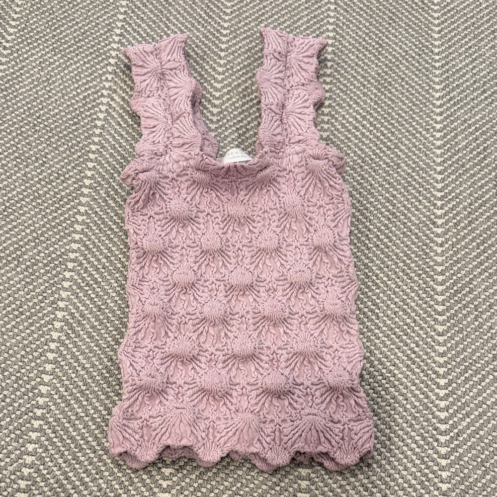 Altar'd State Pink Textured Tank Top
